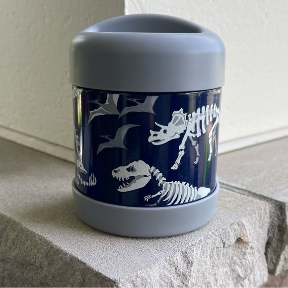 Pottery Barn Kids Other - Pottery Barn Kids Mackenzie Blue/Gray Glow-in-the-Dark Dinos Hot Cold Container